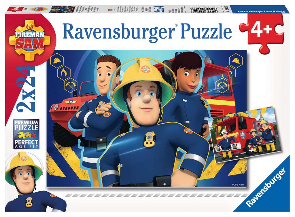 Petit Puzzle des véhicules - 24 pièces - Puzzle en bois pompier