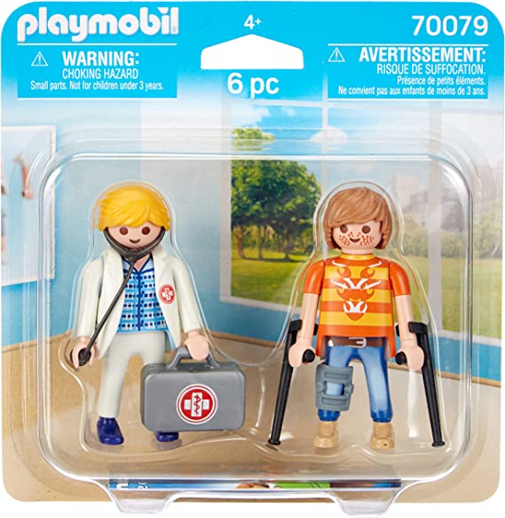 Playmobil Médecin Asiatique Bleu et Blanc