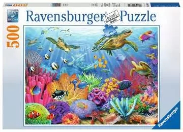 Puzzle 500 p – Eaux tropicales (Ravensburger) – L'ARBRE AUX LUTINS