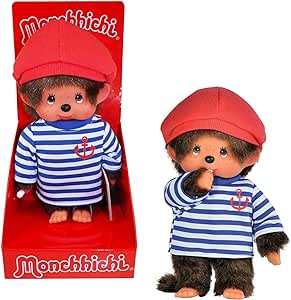 Monchhichi – Peluche – Garçon Marin 20 cm (Bandaï) – L'ARBRE AUX